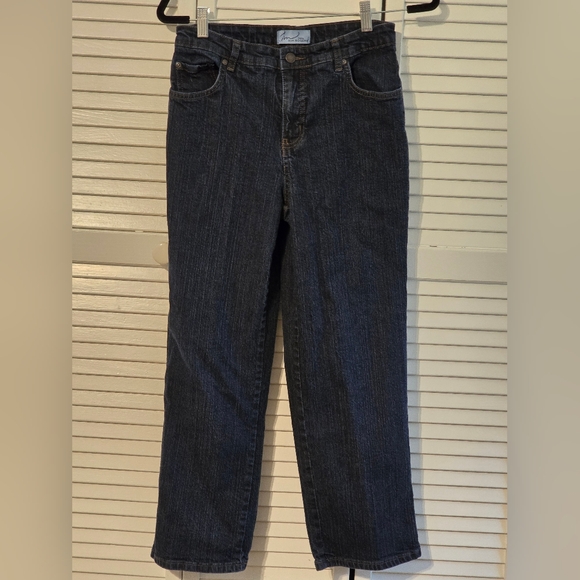 Kim Rogers Petite Jeans | Dark Wash Straight Leg | Size 6P Short DENIM - Picture 2 of 5
